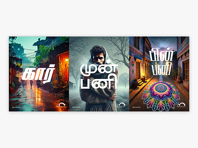 Tamil Typography Design Marathon based on Seasons ai ai design design typography ui design