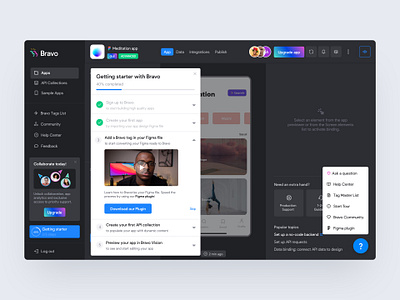 Bravo Studio Onboarding app block branding builder checkboxes design doing form images learning nocode onboarding product steps teaching tooltips tour ui ux videos