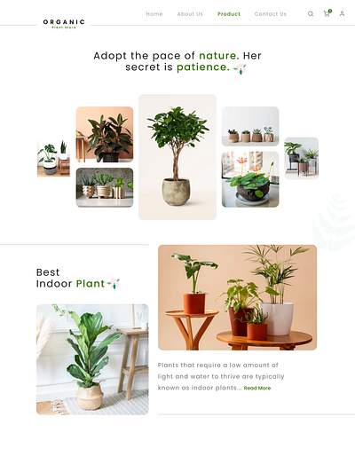 Plants Booking Website nature ui website