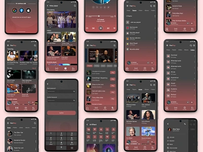 FlexPlay All-in-One Music and Karaoke App app design karaoke app logo mobile app music app product design social media app ui uiux uiux design user experience