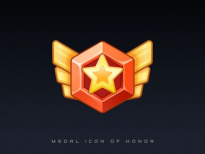 A Medal Icon design figma game icon illustration ui