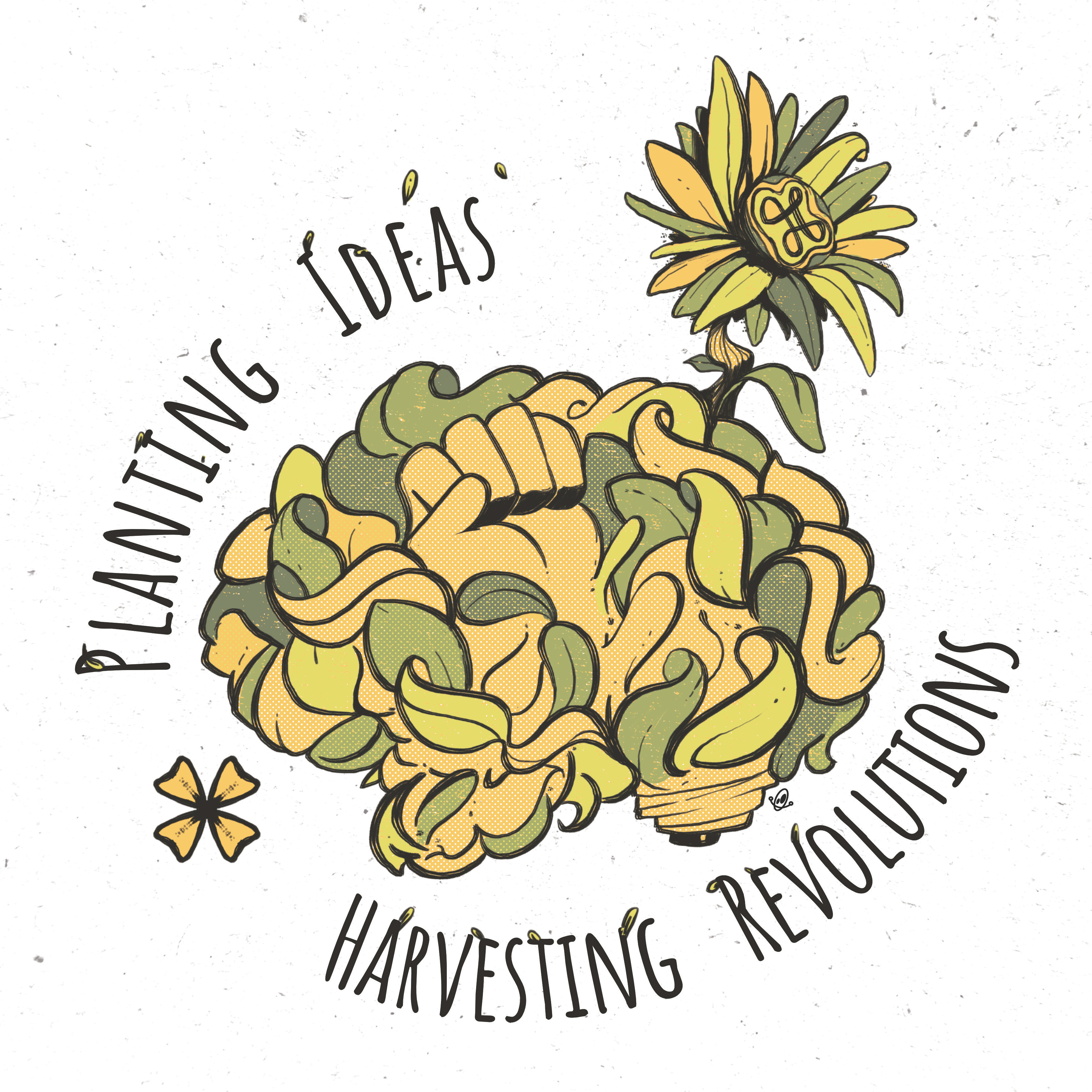 PLANTING IDEAS, HARVESTING REVOLUTIONS adobe portfolio illustration