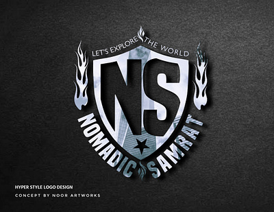 NS Letter Logo Design (Mockup) logo design mock up ns