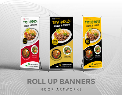 Storefront Roll Up Banner Design Concept | Noor Artworks banner marketing roll up store storefront