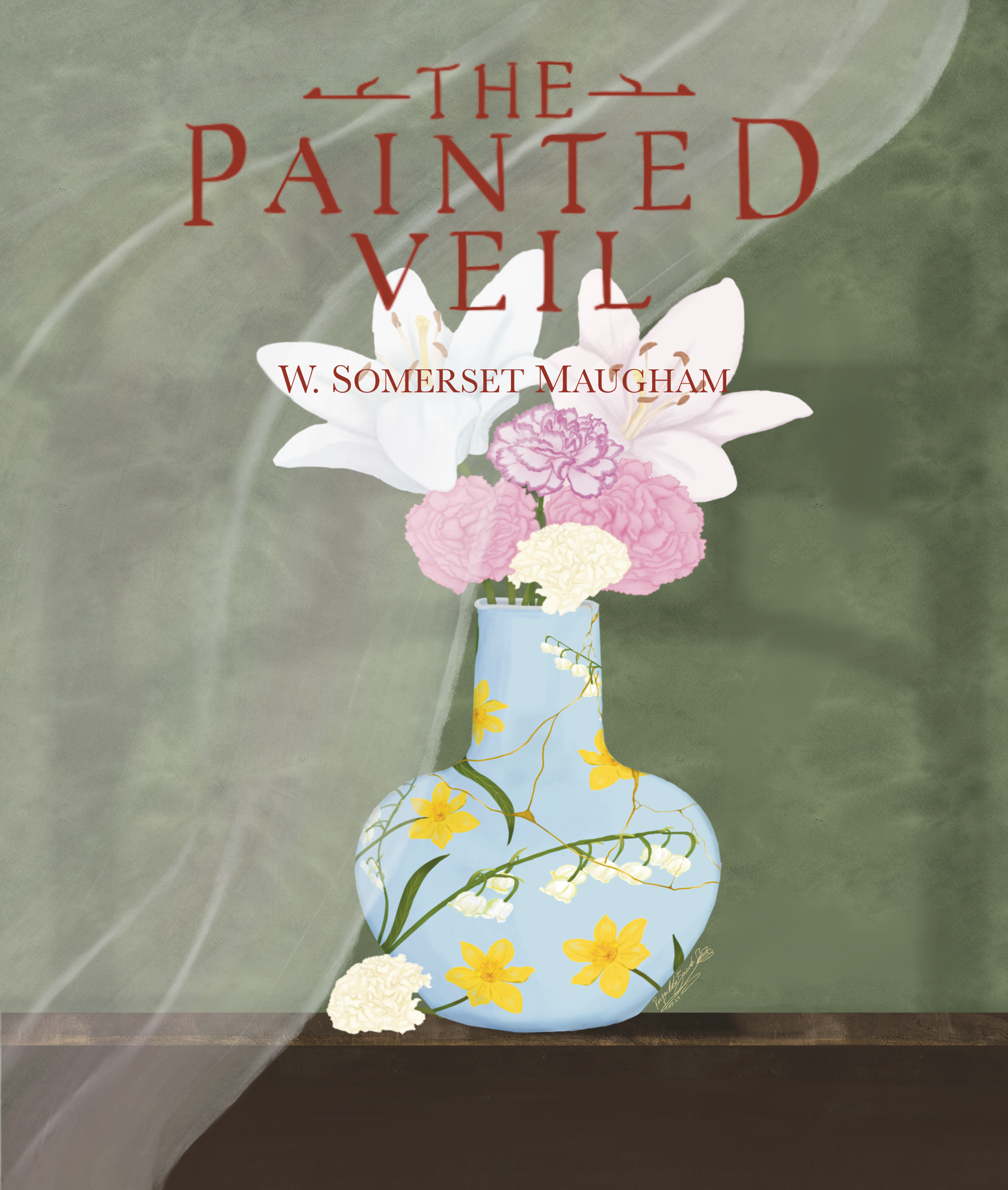 The Painted Veil book cover book art book cover digital art editorial graphic design illustration literature literature art procreate traditional art