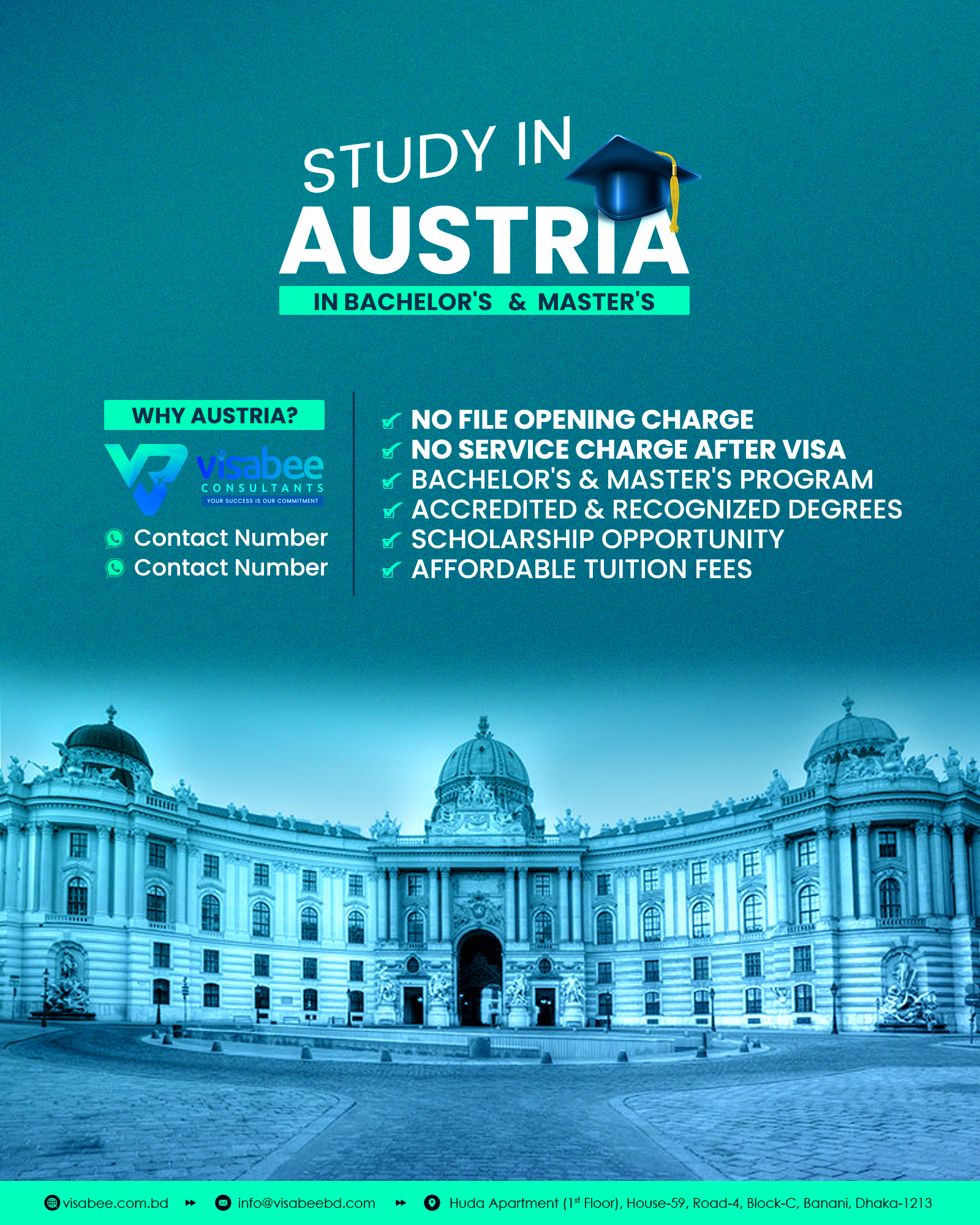 Study in Austria – Elegant Facebook Ad Design academic campaign austria education austrian education campaign branding layout clean typography creative elements design focus graphic simplicity higher study promotion international education poster layout balance marketing poster modern aesthetic scholarship ads scholarship design concept student ad creativity study in austria visual study opportunities visa promotions visual strategy
