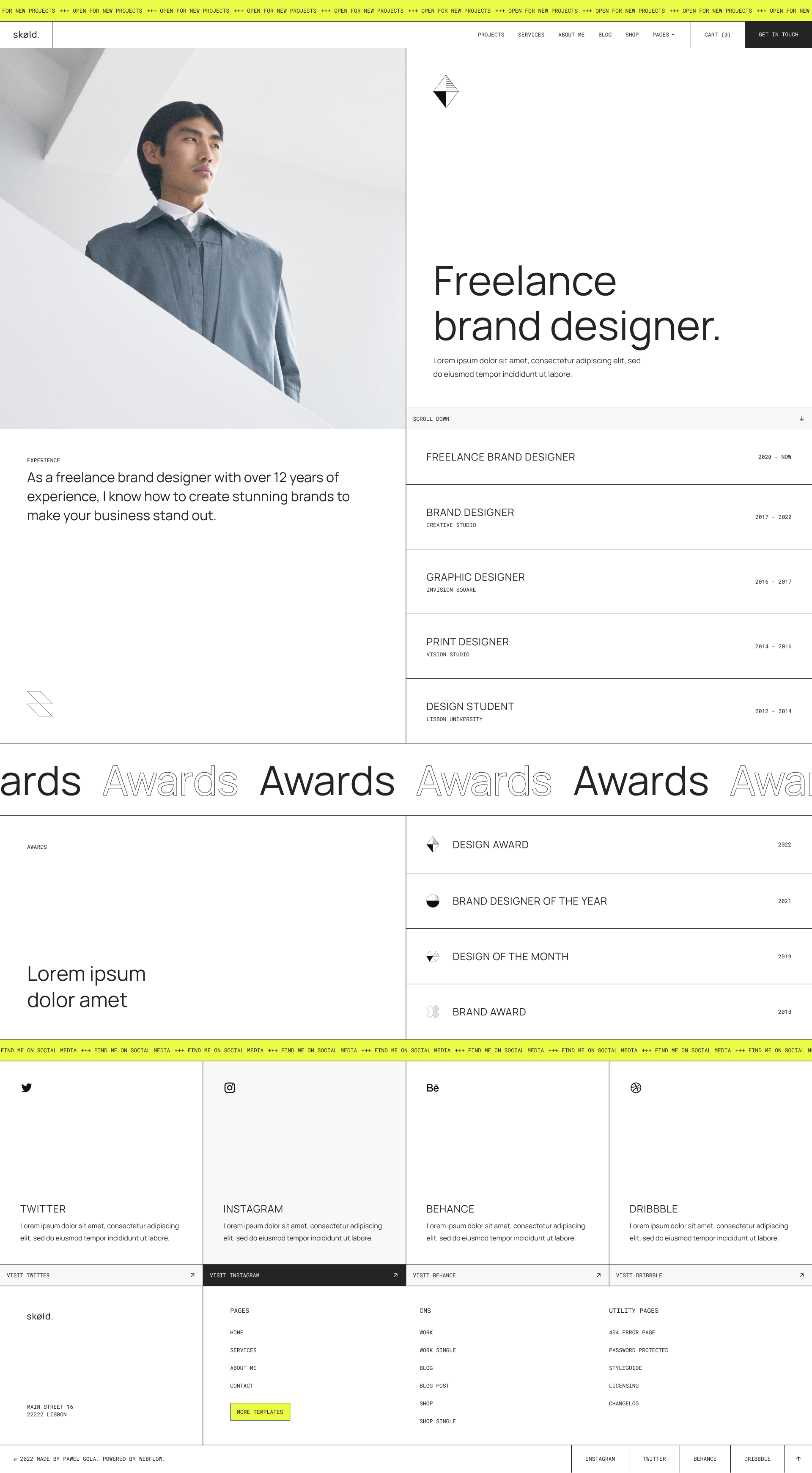 Skold Landing Page Design & Development animation branding graphic design motion graphics ui ux