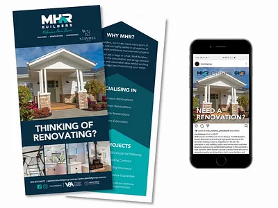 MHR Builders Marketing Assets branding corporate design digital design flyer design graphic design marketing assets print design social media design