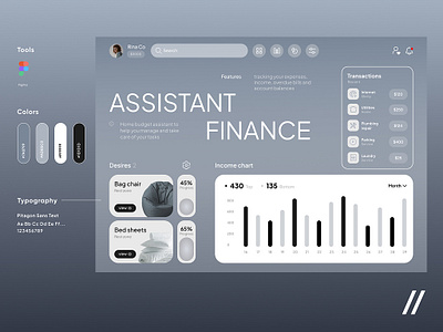 Finance Management Dahboard UI animation branding motion graphics ui ux