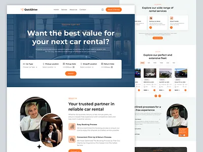 Car Booking Website UI Design car book website car booking website car booking website ui design ui ui design uiux uiux design ux design