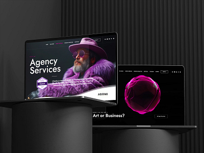 Branding & Agency Services - AQOMI aqomi branding creative agency design fresh design futuristic minimal orbs product design ux design web design