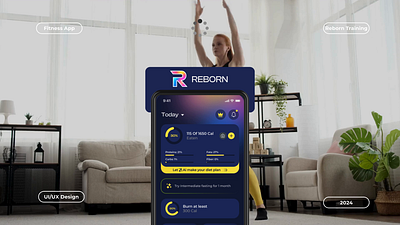 Reborn Fitness App 3d animation branding logo motion graphics ui