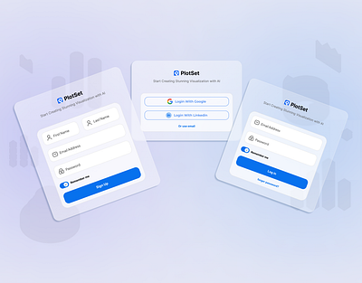 Login pop up design ui ux