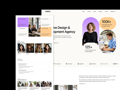 Coerz - Portfolio & Agency Website Template agency hero agency landing agency landing page agency website agrncy builtwithtemplate business consulting creative development company digital marketing freelancer it company madeinwebflow madewithwebflow marketing portfolio startup technology webflow