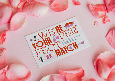 PERFECT 🔥 MATCH arrow cute flowers graphic heart hearts illustration illustrator kiss lips love mouth petals pink red rose valentine valentines valentines day vector