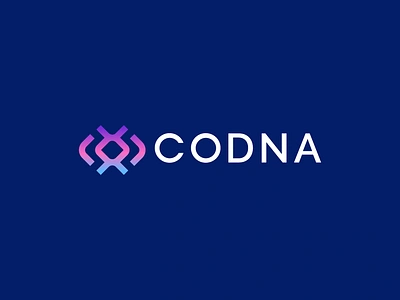 CODNA brackets branding coding digital dna helix lab laboratory logo medical tech technology