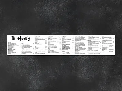 Topolino's Menu Board design graphic design menu board menu design print design signage