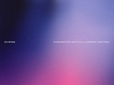 “Diverse — Fascination With All I Cannot Control” playlist cover cover art font font design type type design typography