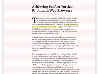 Achieving perfect vertical rhythm in web browsers typography ui