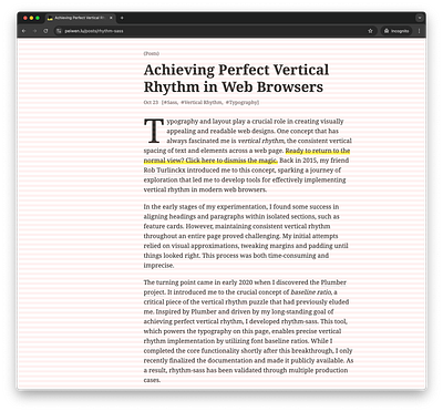 Achieving perfect vertical rhythm in web browsers typography ui