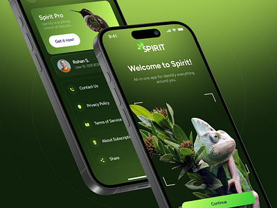 Spirit - Mobile App 2025 animal app image recognition mobile ai app mobile app design modern pets sound recognition trend ui