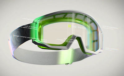 Smart Ski Goggles 3d animation apple vision ar artificial reality creative technology discover explore futuristic motion graphics product design technology ui virtual reality vr