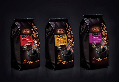 Coffee bag pouch package branding graphic design logo motion graphics