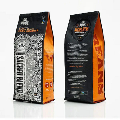 Branded Coffee pouch bag design branding graphic design logo motion graphics