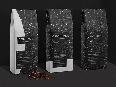 Eclipse branded pouch bag packaging design branding graphic design logo motion graphics