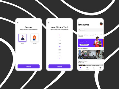 Fitness App UI Design🏋🏻‍♂️ 3d design mobileapp ui ux