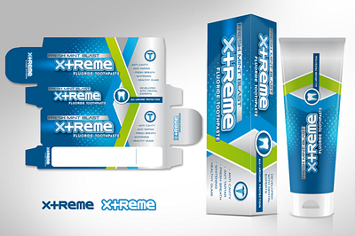 Toothpaste box design and label branding graphic design logo motion graphics