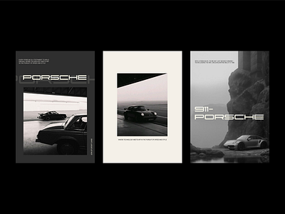 Poster for Porsche ai art branding cars design figma first screen graphic design illustration minimalism minimalist porsche poster tilda ui ux web design webpage