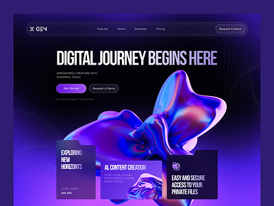 AI Content Creation 3d ai design ui website