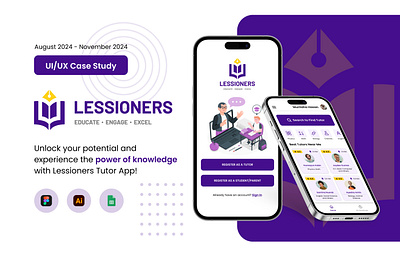 Tutor Mobile App UX UI Case Study app interface design app ui design inspiration empathy map full case study information architecture mobile app case study mobile app design mockup prototype tutor app case study ui design uiux inspiration usability study user flow diagram user journey map user persona ux case study ux research study wireframe