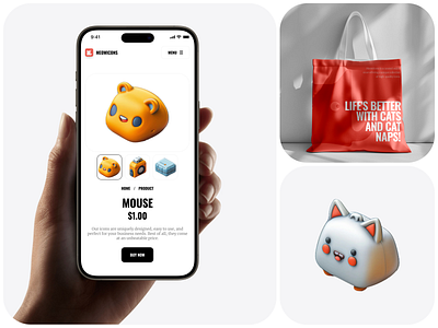 MEOWICON - Website animation design illustration logo mobile app ui ux uxui web web3