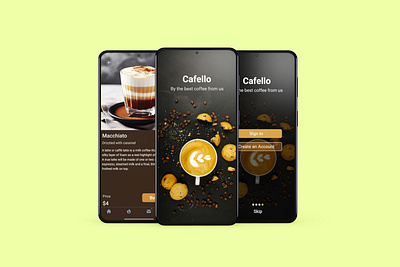 Coffee Shop Mobile App adobi xd app design design figma figma design mobile app design ui ui design user experience design user interface design ux ux design visual design