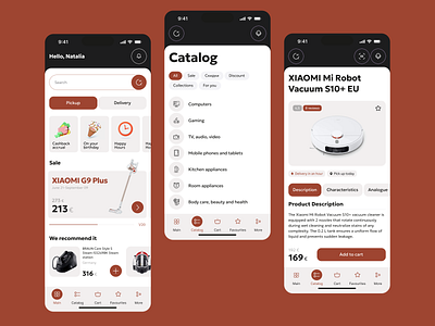 The concept of an online home appliance and electronics store app concept design mobile app ui ux uxui