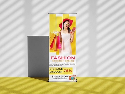 FASHION ROLL UP BANNER attractive banner banner advertising banner design bilboard branding business flyer catalog design event banner fashion design graphic design illustration leaflet logo pull up banner retractable banner roll up banner roll up banner design roller banner roller banner design