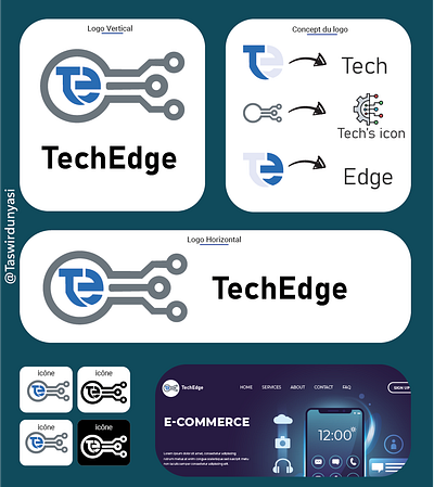 TechEdge branding logo taswirdunyasi techedge visual