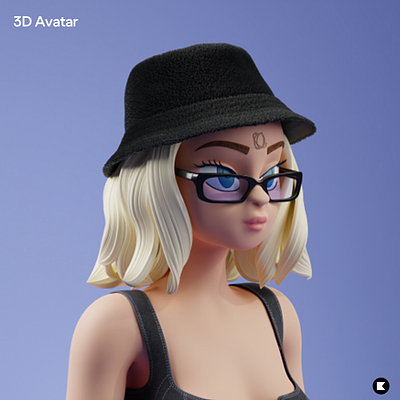 Stylised 3D Avatar 3d animation avatar branding design graphic design marketing motion graphics social media