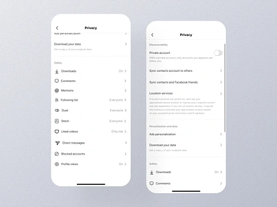 Privacy Setting Mobile App Ui app design mobile privacy sertting dashboard privacy setting privacy setting app privacy setting design privacy setting details privacy setting discard privacy setting experience privacy setting interface privacy setting mobile privacy setting option privacy setting page privacy setting screen privacy setting ui privacy setting view privacy setting widget screen ui