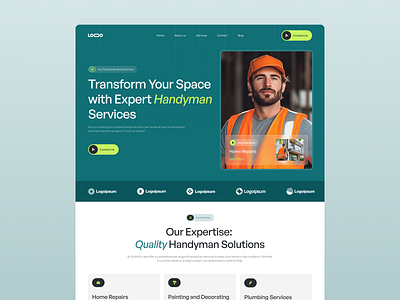 HandymanPro - Ecommerce website template | UI | UX | Web design design illustration landing page portfolio templates ui ux web design webside