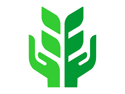 Logo Koperasi Semangat coop green hand icon koperasi logo plant