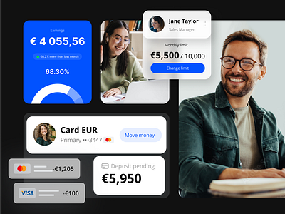 Interface Elements for Fintech Platform | Stream balance clean design finance fintech fintech platform interface interface design interface elements limit payment payment system product product design startup ui ux uxui web web design