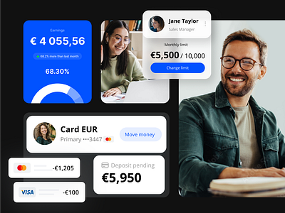 Interface Elements for Fintech Platform | Stream balance clean design finance fintech fintech platform interface interface design interface elements limit payment payment system product product design startup ui ux uxui web web design