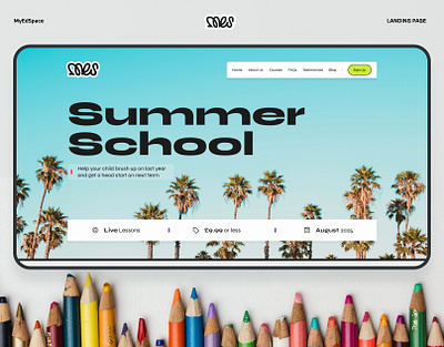 MyEdSpace | Landing Page Design bold clean concept concept design design digital design education home page homepage landing page modern school typography ui ux web web design