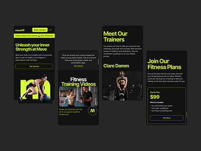 Personal Trainers and FitWebsite Template | Web design design landing page photographers portfolio product designers templates ui ux web design