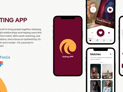 Where Hearts Meet - Dating App application brandong dating app designs matchmaking mobile app platform portfolio typography ui uiux designer user experience user interaction ux
