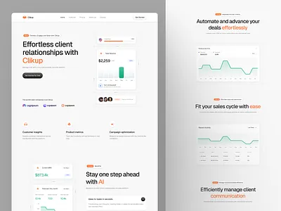 Clikup Website Template | UI | UX | Web design landing page photographers portfolio product designers saas template ui ux web design