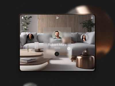 Interaction #2407 figma interaction interior design micro interaction minimal smart home spheres spline ui design user selector ux design ux ui